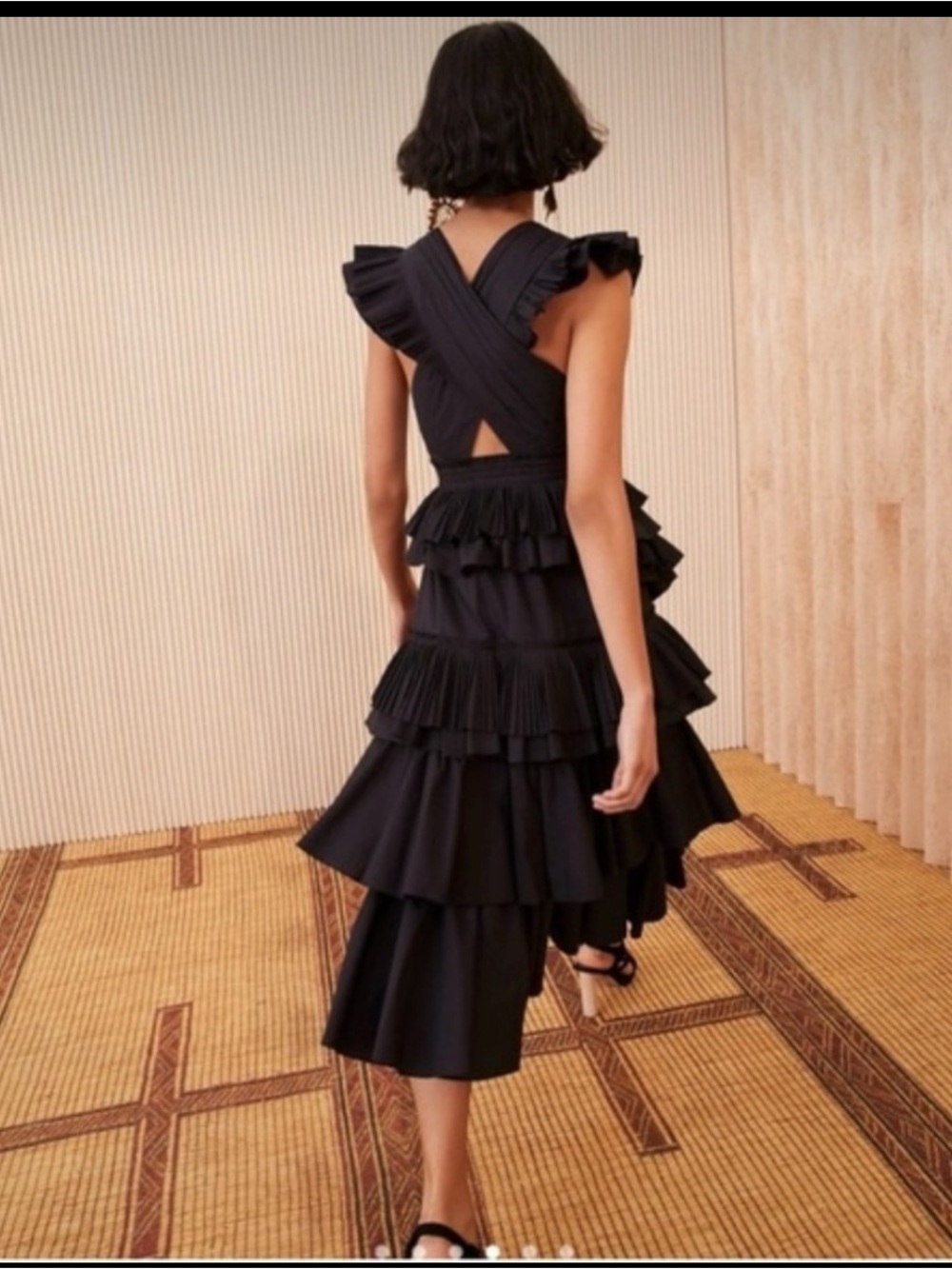 Ulla Johnson black ruffle maxi size 14 - Picture 2 of 11